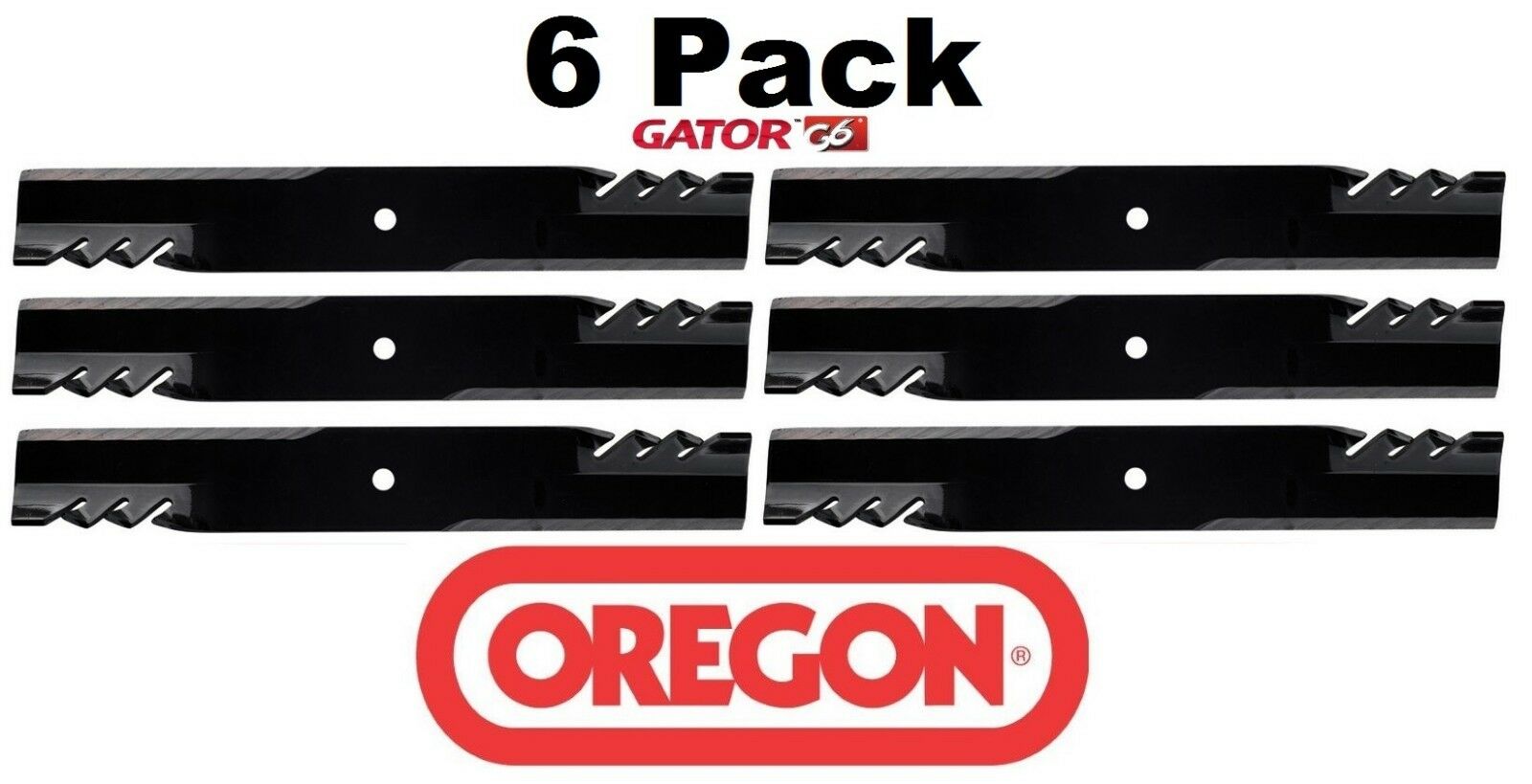 6 Pack Oregon 396-726 Mower Blade Gator G6 Fits Dixon 10715