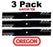 3 Pack Oregon 396-727 Mower Blade Gator G6 Fits Dixon 522829301 522936601