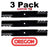 3 Pack Oregon 396-729 G6 Gator Blade Fits Grasshopper 320236 320238 320239