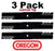 3 Pack Oregon 396-730 G6 Gator Mulcher Blade for John Deere TCU15881 M144196