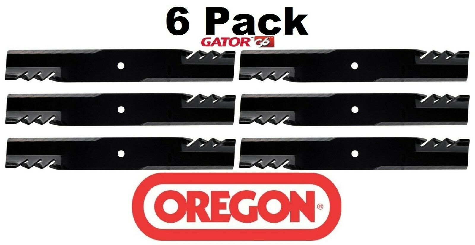 6 Pack Oregon 396-732 Mower Blade Gator G6 Fits John Deere M111522