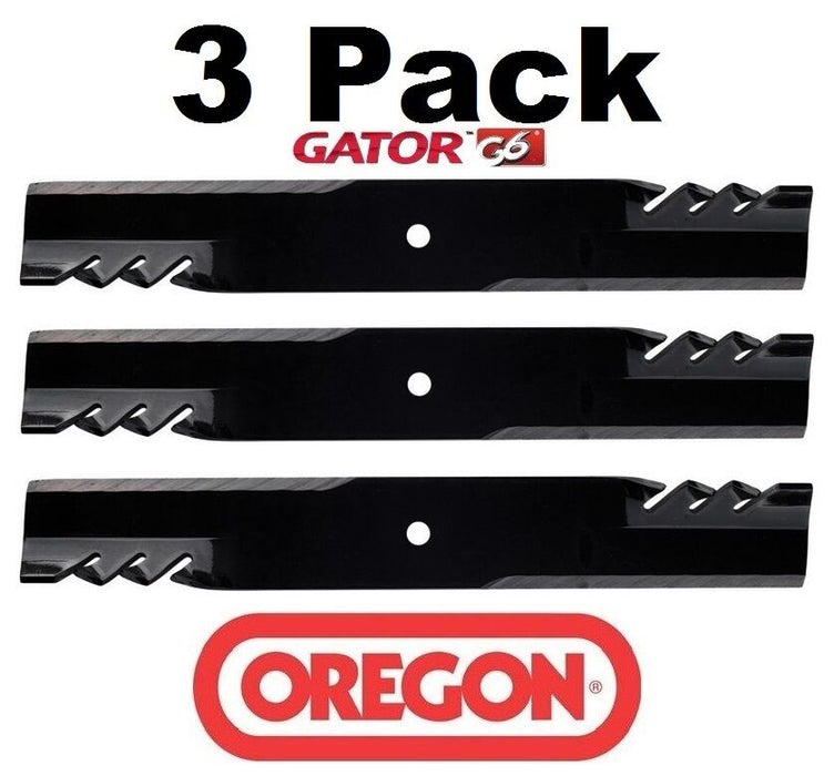 3 Pack Oregon 396-734 G6 Gator Blade Fits John Deere AM100538 M87622 M141785