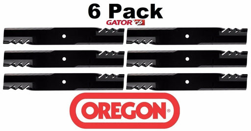 6 Pack Oregon 396-734 G6 Gator Blade Fits John Deere AM100538 M87622 M141785