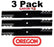 3 Pack Oregon 396-735 Mower Blade Gator G6 Fits DR 152871