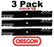 3 Pack Oregon 396-735 Mower Blade Gator G6 Fits Hustler 796649 796649X 796649Y