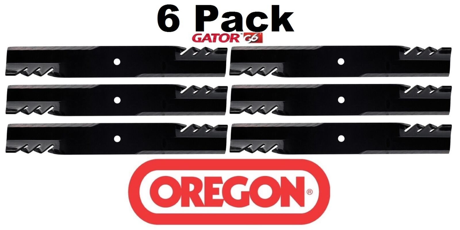 6 Pack Oregon 396-735 G6 Gator Mulcher Mower Blade for John Deere AM104489