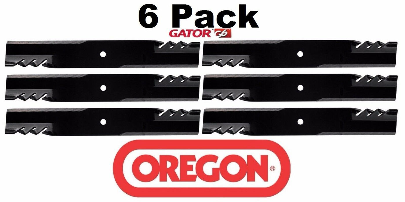 6 Pack Oregon 396-735 G6 Gator Mulcher Blade for Bunton PL4205 48"