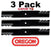 3 Pack Oregon 396-738 Mower Blade Gator G6 Fits John Deere AM106634 M76461