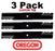 3 Pack Oregon 396-739 Mower Blade Gator G6 Fits Hustler 602284 602284X 602288