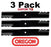 3 Pack Oregon 396-739 Mower Blade Gator G6 Fits Exmark  103-3231 603874