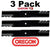 3 pack Oregon 396-740 Mower Blade Gator G6  Fits Dixon 12451 12508 13368