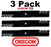 3 Pack Oregon 396-740 G6 Gator Blade for Dixie Chopper 30227-60X X-Series