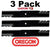 3 Pack Oregon 396-740 Mower Blade Gator G6 Fits Hustler 602771 602771X 793935