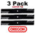 3 Pack Oregon 396-764 G6 Gator Mulching Mower Blade Fits Scag 48112 48113 72"