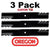 3 Pack Oregon 396-764 Mower Blade Gator G6 Fits Hustler 602857 798702 798710