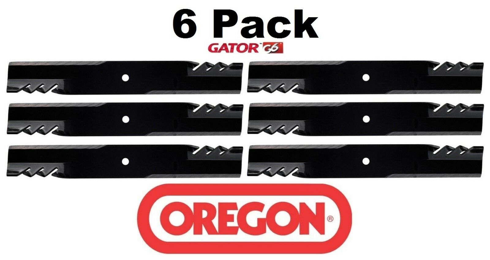 6 Pack Oregon 396-764 Mower Blade Gator G6 Fits Dixon 12452 12509 13871