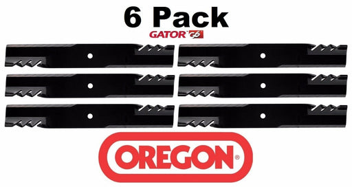 6 Pack Oregon 396-764 G6 Gator Mulcher Mower Blade for Scag 481709 72"