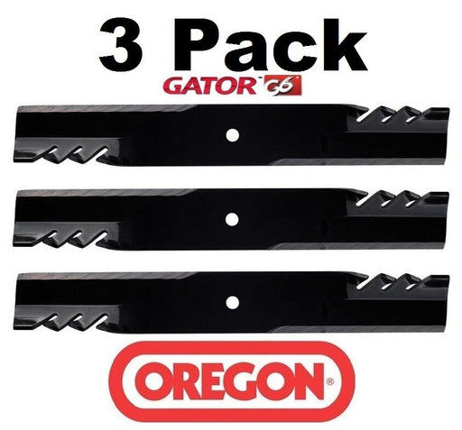 3 Pack Oregon 396-771 G6 Gator Mulcher Mower Blade for John Deere M143504 62"