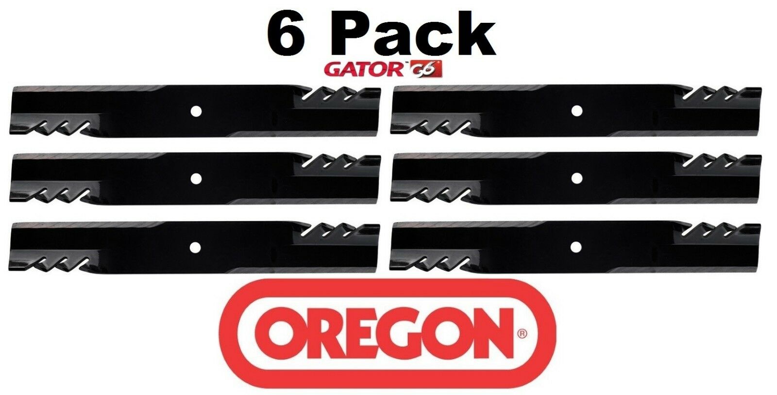 6 Pack Oregon 396-778 G6 Gator Blade For Grasshopper 320251 320252 320253 320254