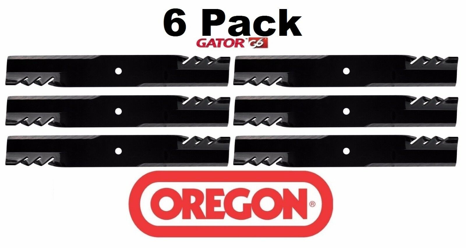 6 Pack Oregon 396-796 G6 Gator Mulcher Blade for Kubota 76529-34330 54"