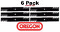 6 Pack Oregon 396-796 G6 Gator Mulcher Blade for Kubota 76529-34330 54"