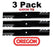 3 Pack Oregon 396-805 Mower Blade Gator G6 Gravely 0886800