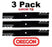 3 Pack Oregon 396-806 Mower Blade Gator G6 Gravely 00273100 0496400