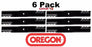 6 Pack Oregon 396-810 G6 Gator Blade Fits Kubota K5645-34330 K5645-34340 60"