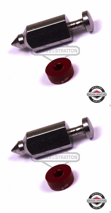 2 Pack Genuine Briggs & Stratton 398188 Carburetor Needle & Seat Kit OEM