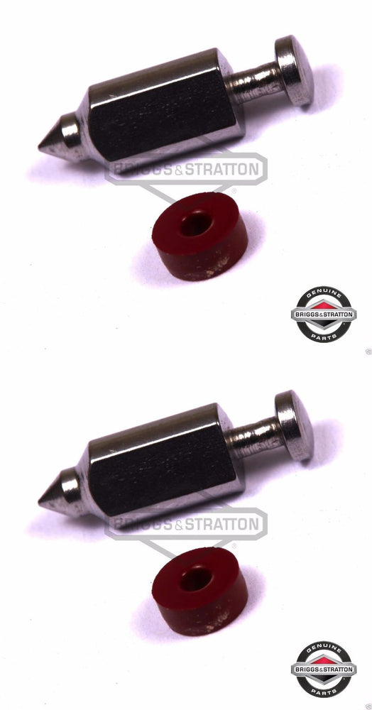 2 Pack Genuine Briggs & Stratton 398188 Carburetor Needle & Seat Kit OEM