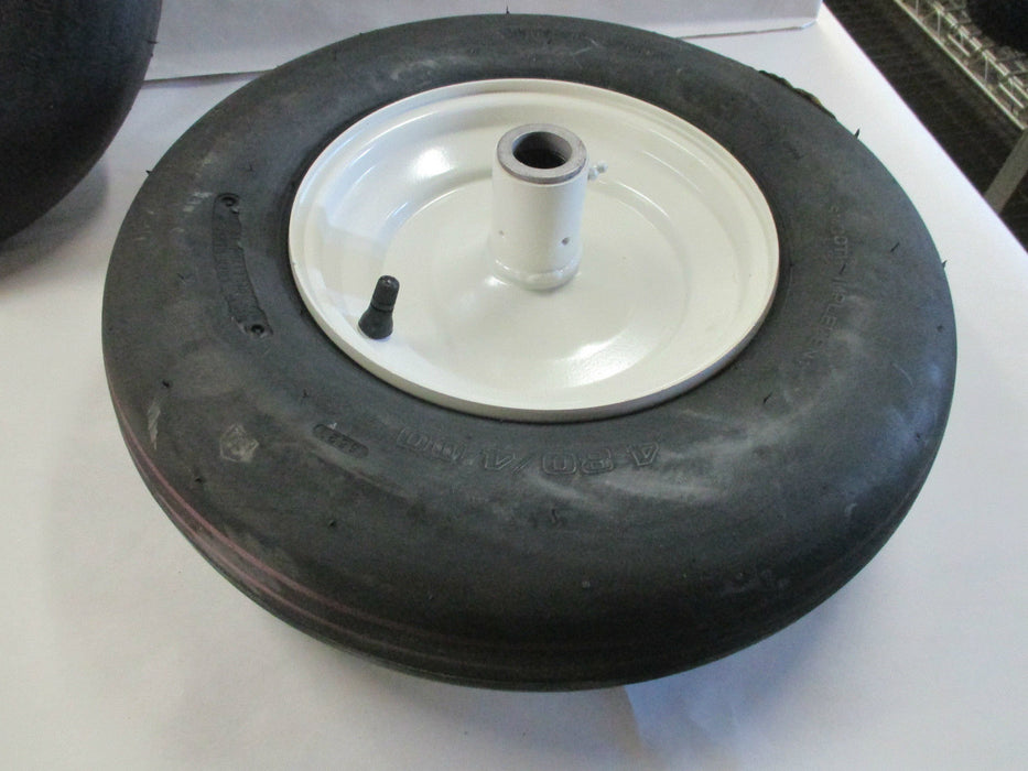 2 Pack Martin Wheel 409DC6-SM1R 400-8 4 Ply Smooth 1" Bore Wheel Assembly