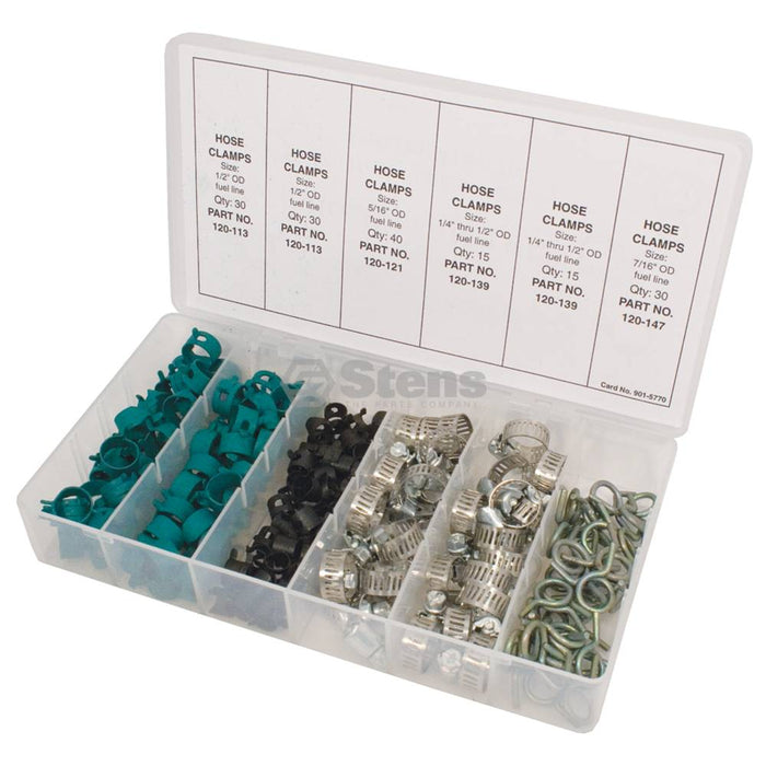 Stens 415-170 Hose Clamp Assortment 160 Piece Kit