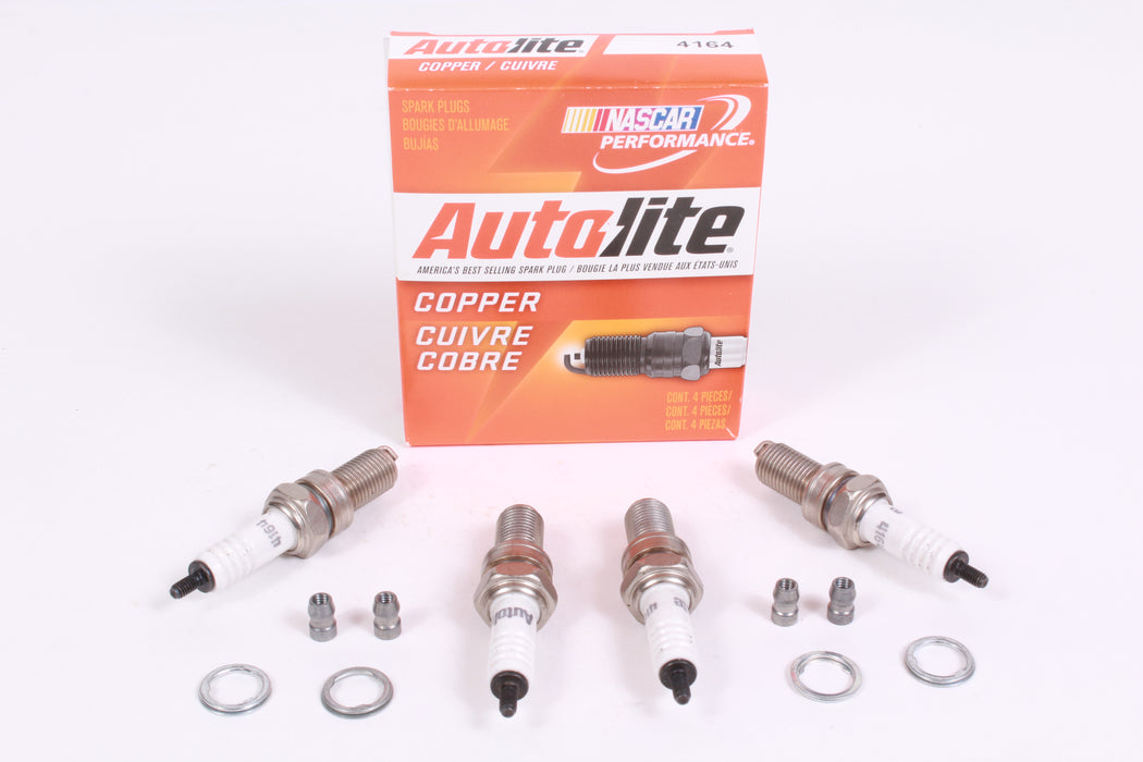 Box of 4 Genuine Autolite 4164 Copper Resistor Spark Plug