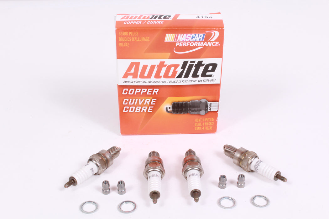 Box of 4 Genuine Autolite 4194 Non-Resistor Spark Plugs