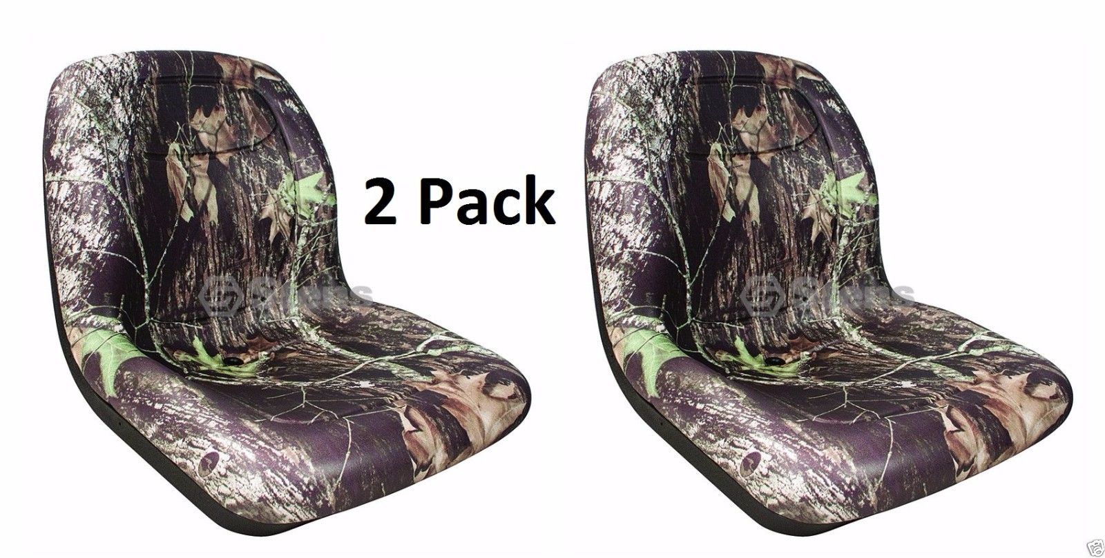 2 Pack High Back Seat Mossy Oak Camouflage 18" Back H 18-5/8" W 18-3/4" D 22"