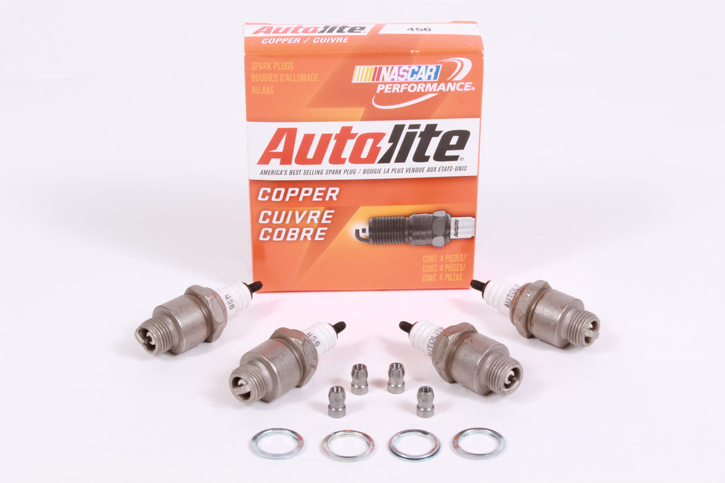 Box of 4 Genuine Autolite 456 Copper Non-Resistor Spark Plugs