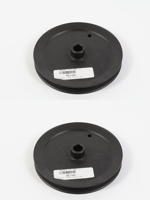 2 Pack Genuine Agri-Fab 47026 V-Type Pulley 7" OD .75" ID Fits Craftsman