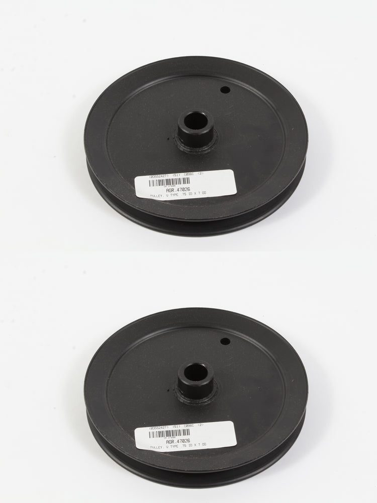 2 Pack Genuine Agri-Fab 47026 V-Type Pulley 7" OD .75" ID Fits Craftsman