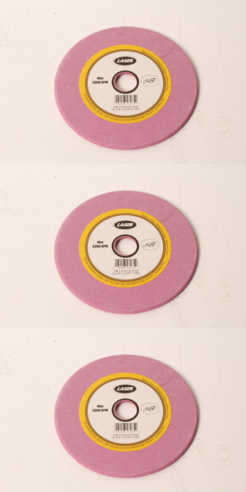 3 Pack Grinding Wheel 5-3/4" x 3/16" x 7/8" For 511AX 109179 Tecomec Super Jolly