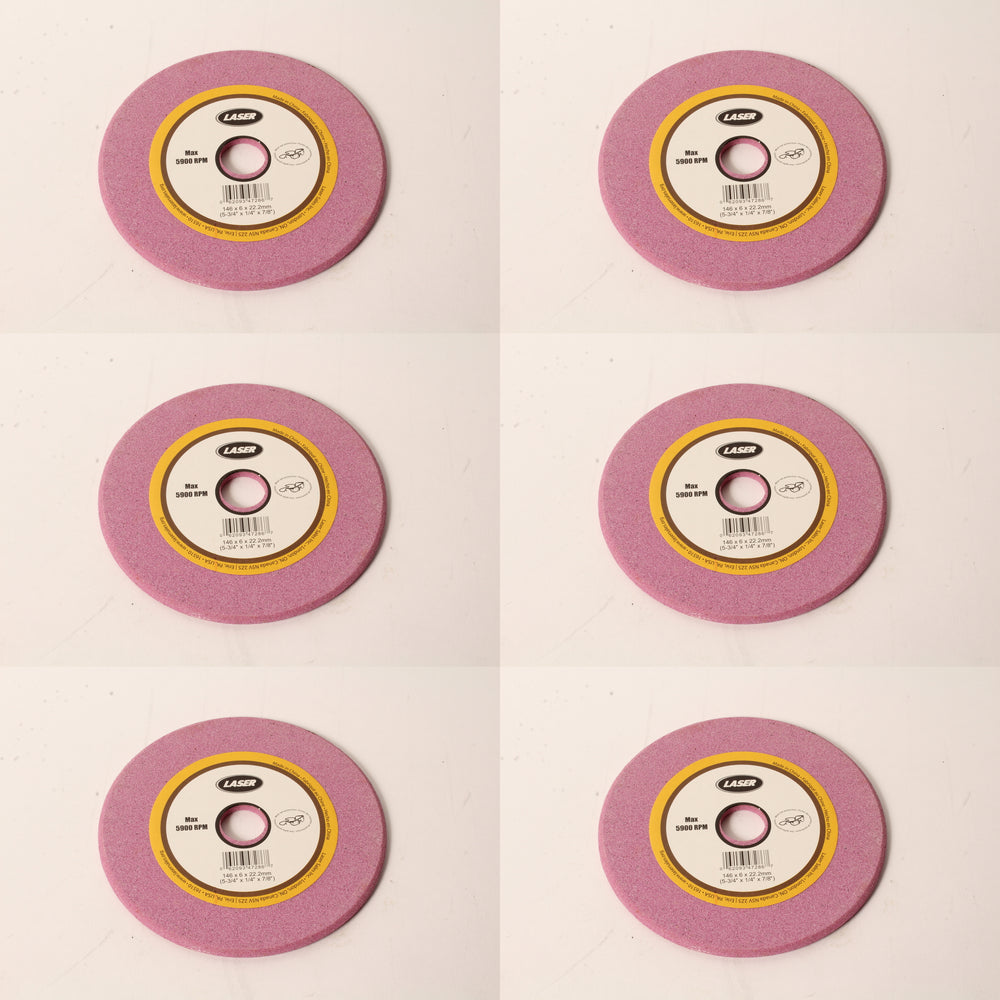 6 Pack Grinding Wheel 5-3/4" x 1/4" x 7/8" For 511AX 109179 Tecomec Super Jolly