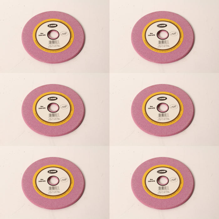 6 Pack Grinding Wheel 5-3/4" x 1/4" x 7/8" For 511AX 109179 Tecomec Super Jolly