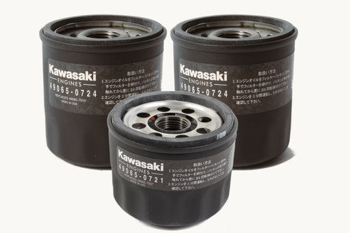 Genuine Kawasaki 49065-0721 & 2 PK 49065-0724 Oil Filter Combo OEM