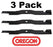 3 Pack Oregon 492-732 Mower Blade Fits Exmark  103-9618 103-9620 109-6464