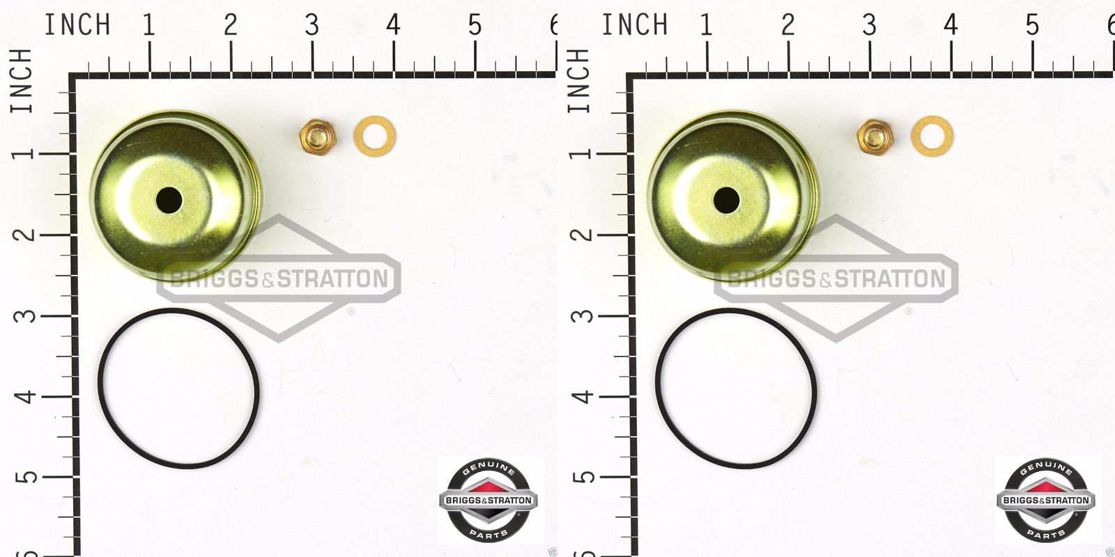2 Pack Genuine Briggs & Stratton 495933 Carburetor Float Bowl Kit OEM