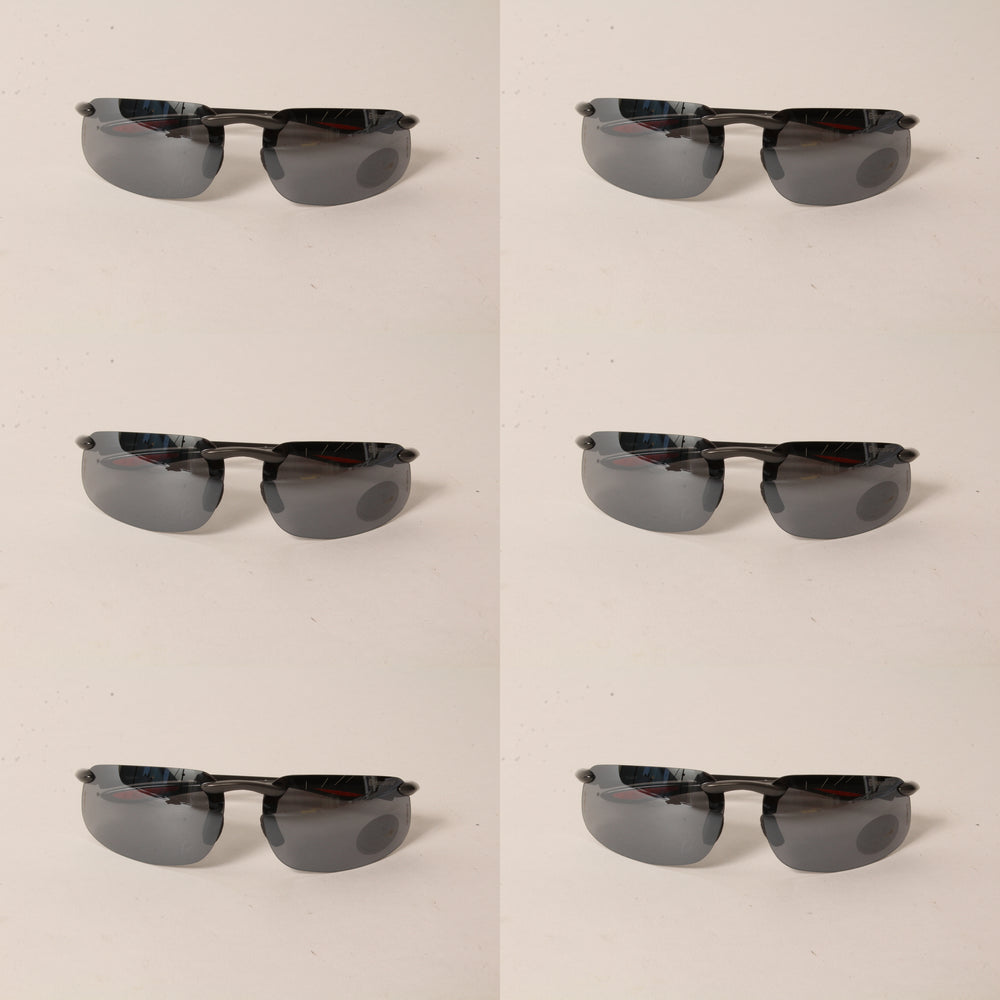 6 PK Husqvarna 501234507 Clear Cut Safety Glasses Grey Frame Silver Mirror Lens