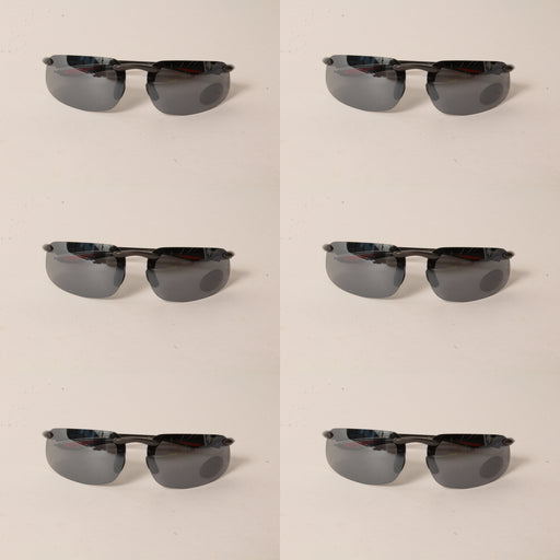 6 PK Husqvarna 501234507 Clear Cut Safety Glasses Grey Frame Silver Mirror Lens