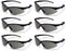 6 PK Husqvarna 501234509 Torque Safety Glasses Half Frame Smoke Lens Black Frame