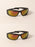 2 PK Husqvarna 501234512 Freestyle Glasses Matte Black Frame Fire Mirror Lens