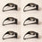 6 PK Husqvarna 501234512 Freestyle Glasses Matte Black Frame Fire Mirror Lens