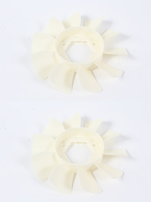 2 Pack Genuine Hydro Gear 50307 7" 10 Blade Transmission Fan White OEM